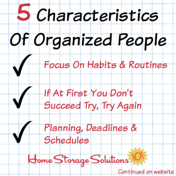 5 characteristics of organized people