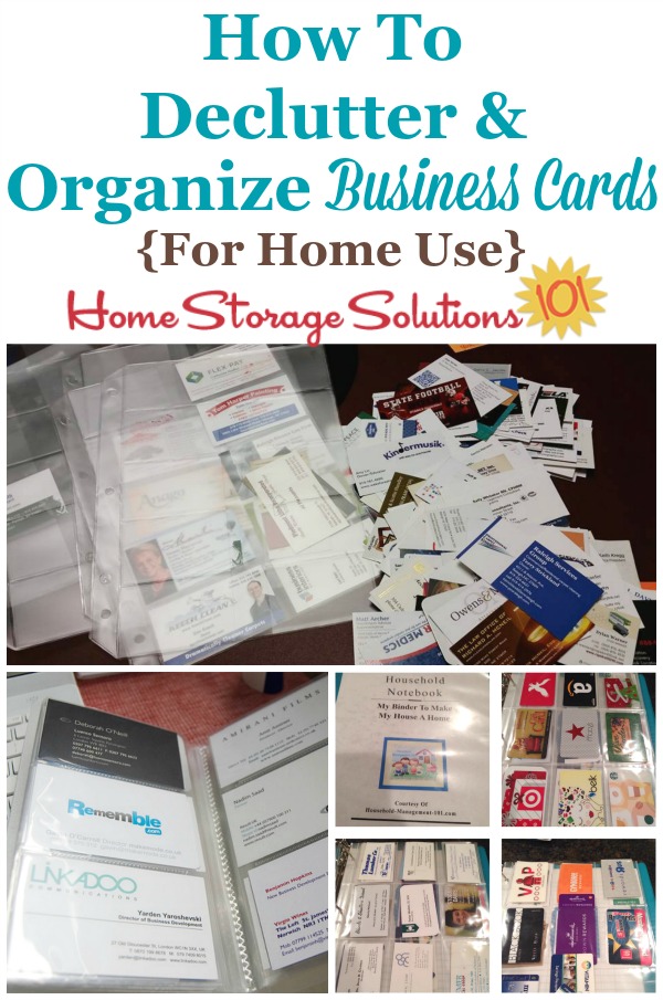 How to #declutter and organize business cards that you reference for your home use {on Home Storage Solutions 101} #OrganizeBusinessCards #OrganizedHome