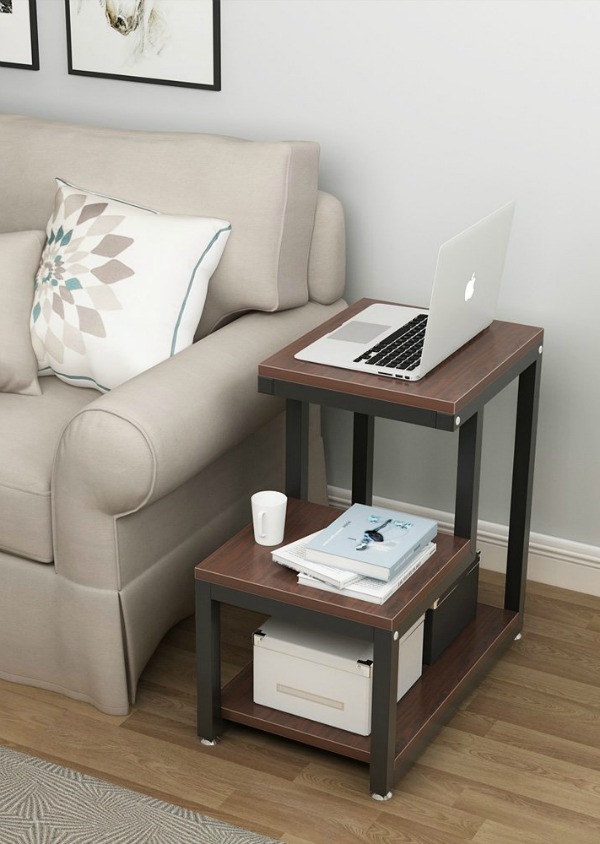 Side table for living room, for storage of books or other reading materials {featured on Home Storage Solutions 101}