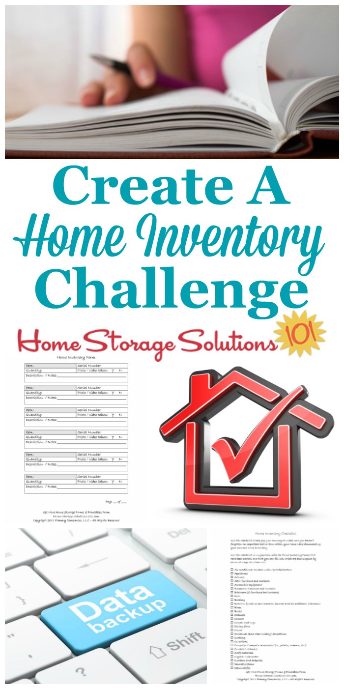 Step by step instructions for how to create a personal home inventory that you could present to an insurance company if the need ever arose, without the process getting too overwhelming. {part of the 52 Week Organized Home Challenge on Home Storage Solutions 101} #OrganizedHome #HomeInventory #HomeOrganization