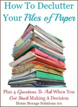 how to declutter your piles of paper