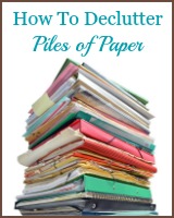 how to declutter your piles of paper