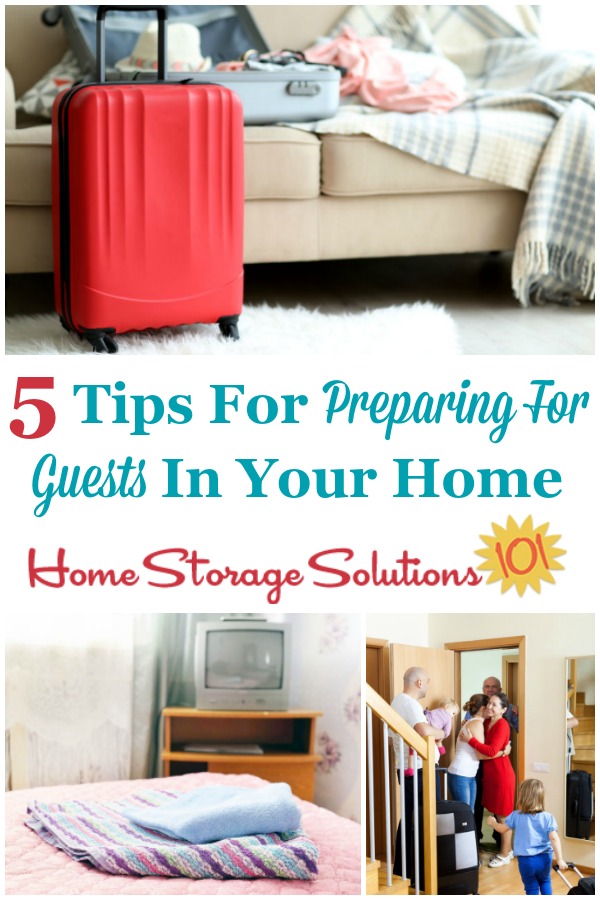 When you're preparing for guests in your home here are five areas to make sure are ready, so your guests feel welcome and at home {on Home Storage Solutions 101} #PreparingForGuests #Hospitality #HolidayGuests