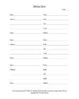 free printable address book page