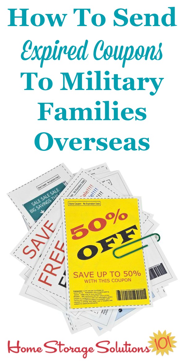 How to send expired coupons to military families overseas, with step by step instructions {on Home Storage Solutions 101} #Couponing #Declutter #Coupons