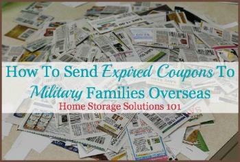 Practical tips for how to send expired coupons to military families living overseas {on Home Storage Solutions 101}