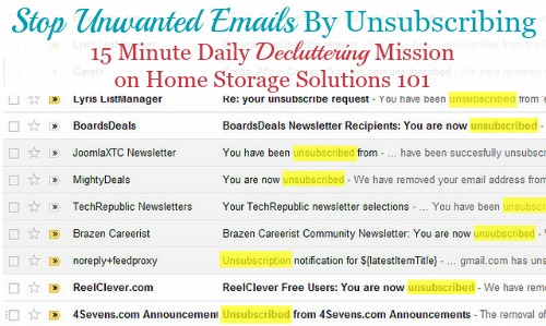 The right and wrong way to go about how to stop unwanted emails by unsubscribing {on Home Storage Solutions 101}