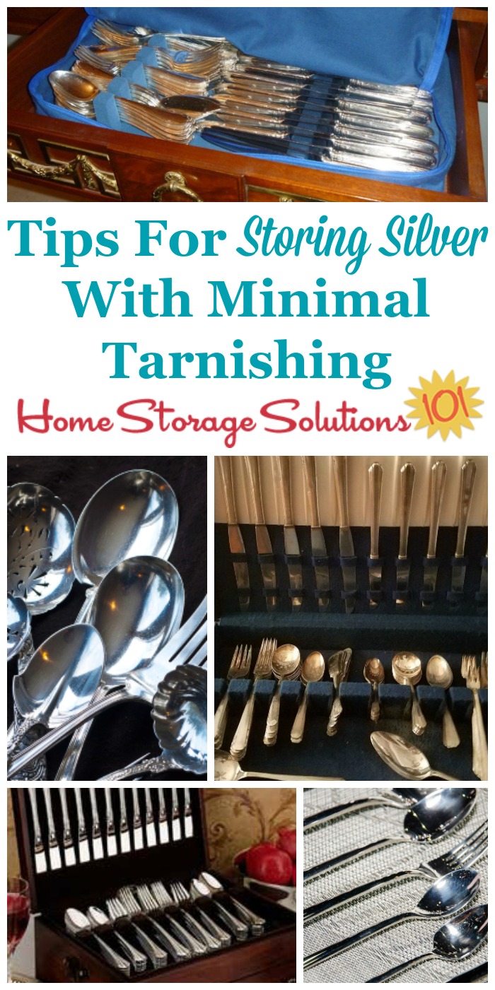 Here are tips to make sure you're storing silver items in your home so they stay as beautiful as possible, with little tarnishing or damage. Here's the steps and instructions for how to do this {on Home Storage Solutions 101}