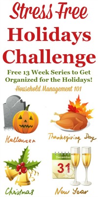 Stress free holidays challenge: 13 week series to get organized for the holidays