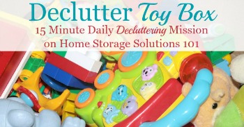 How to declutter toy box