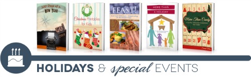 ultimate homemaking ebook bundle, holidays shelf