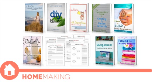 ultimate homemaking ebook bundle, homemaking shelf