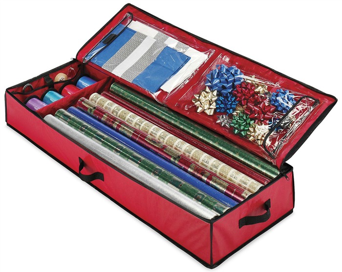 Click to buy under the bed wrapping paper organizer