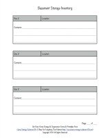 printable basement storage inventory form