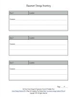 basement storage inventory form