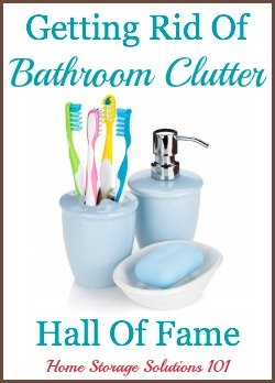 List of ideas for things to declutter in the bathroom {on Home Storage Solutions 101}