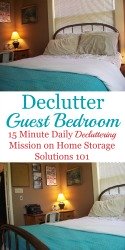 Declutter guest bedroom mission