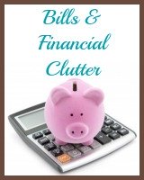 bills and financial clutter