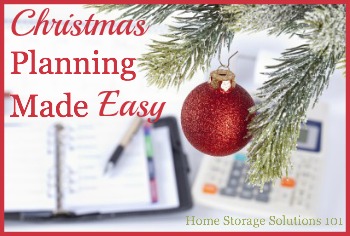 Recommended free resource for Christmas planning, so your holidays can be joyful and stress free {on Home Storage Solutions 101}