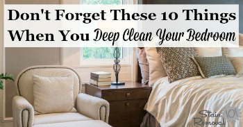 10 things to deep clean in your bedroom