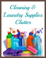 cleaning and laundry supplies clutter