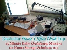 declutter home office desk top