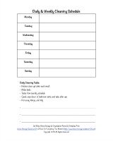 printable cleaning schedule form