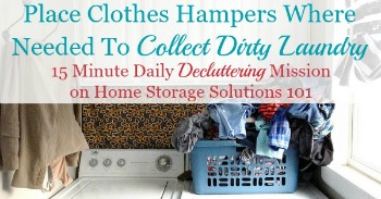 Where to place clothes hampers and baskets in your home