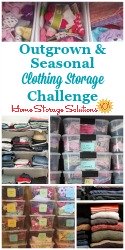 Outgrown and seasonal clothing storage challenge