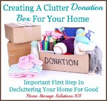 how to set up a clutter donation box