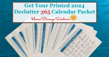 Get your printed 2024 Declutter 365 calendar packet