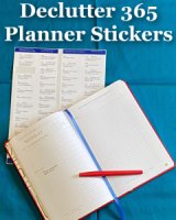 Get Declutter 365 planner stickers so you have your mission in each day's to do list