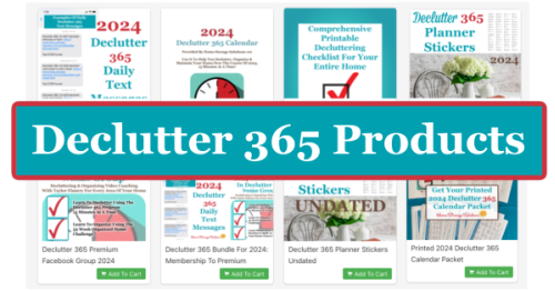 Declutter 365 products to help you declutter your home over the course of this year