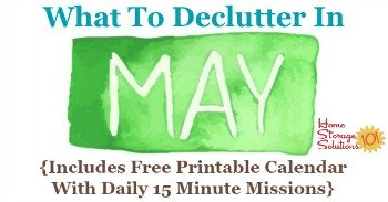 What to declutter in May