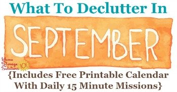 What to declutter in September