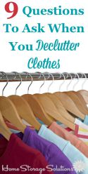 9 questions to ask when you declutter clothes