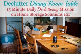 declutter dining room table mission