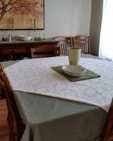 decluttered dining room table