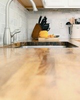 uncluttered kitchen counter