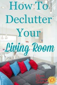 how to declutter your living room