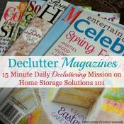 declutter magazines, 15 minute mission