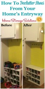 How to declutter shoes from your home's entryway
