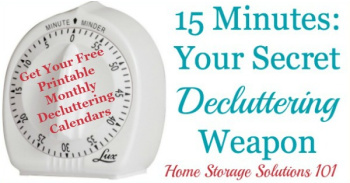 15 minutes is your secret decluttering weapon