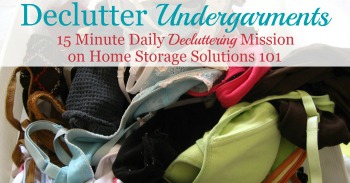 How to declutter undergarments