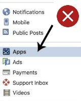 delete 3rd party  Facebook apps
