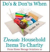 do's and don'ts for donating household items to charity