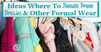 Ideas for where to donate prom dresses and other formal wear