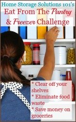 Eat from the pantry and freezer challenge