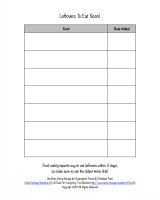 Printable running leftovers list