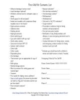 free printable first aid kit contents list